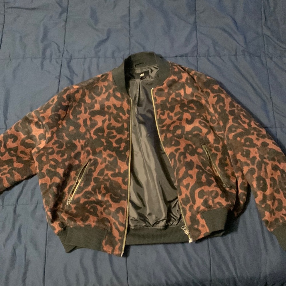 H&M Bomb Jacket Leopard Print